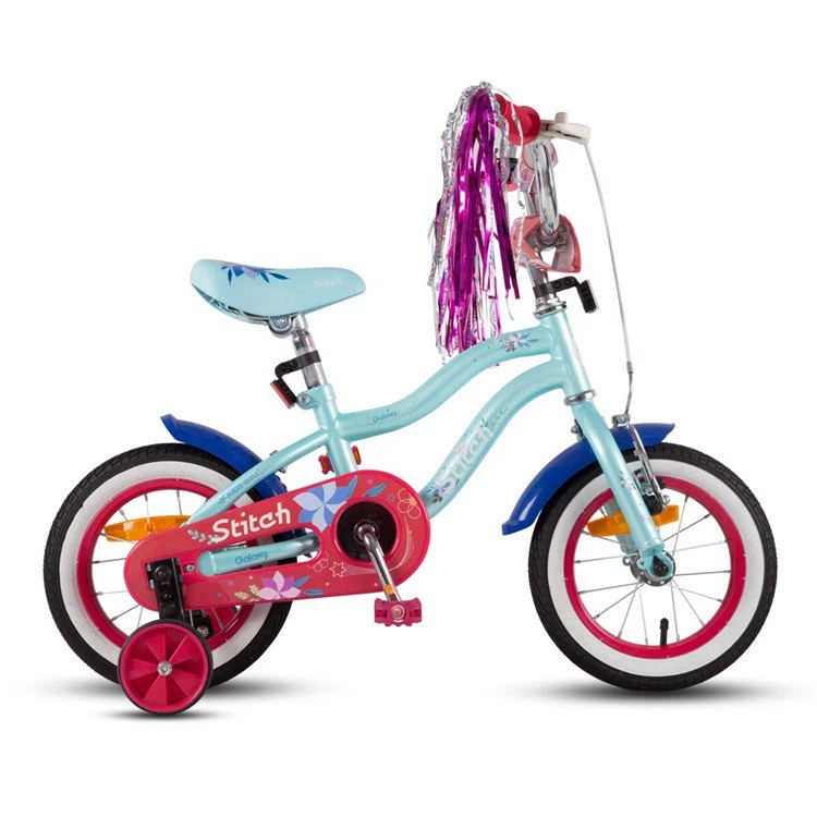 18 Inch Blauw Beige Roze Kinderfiets