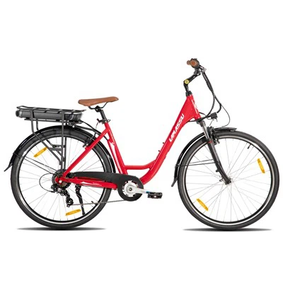 JOYKIE LAMASSU 28 Inch Aanpasbare Elektrische Mountainbike 250 w 36 v Motor Dubbele V Brake 7 Speed ​​Aluminium frame